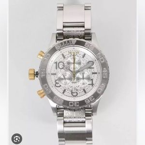 Nixon 42-20 Chrono All Silver/Stamped NWT in Box
